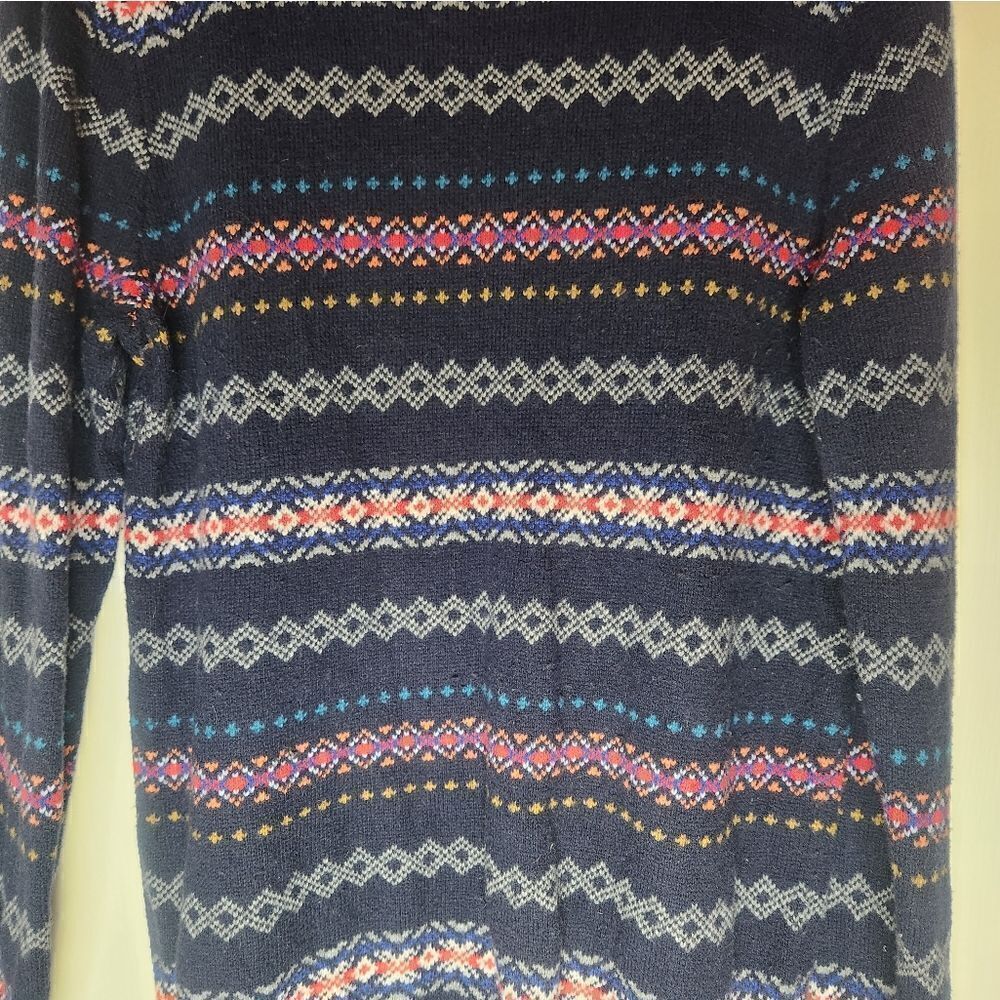 American EagleOutfitters L AthleticFit NavyBlue Mlticlrd Lngslvs Men’s Sweater - Picture 5 of 7